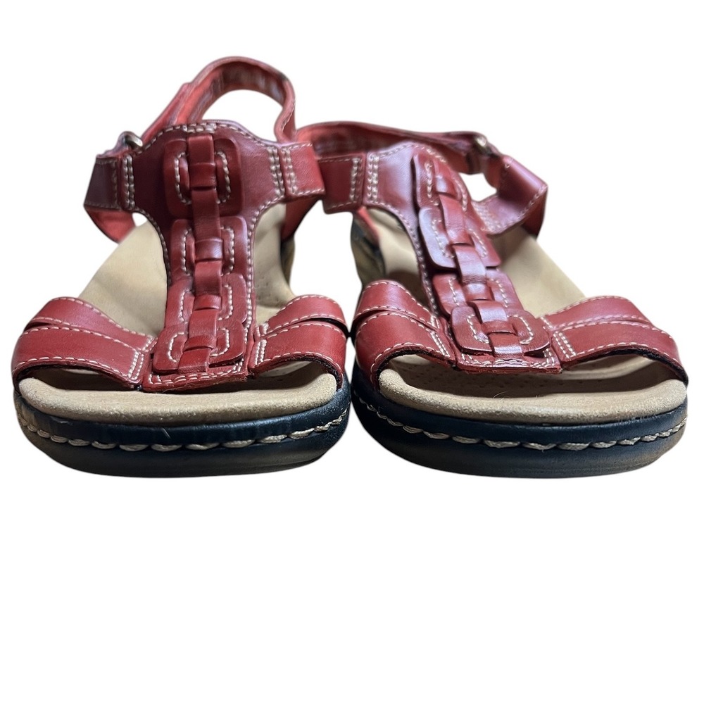 Clarks Women's - Laurieann Kay Sandals - Red - Size 7 - Picture 4 of 7